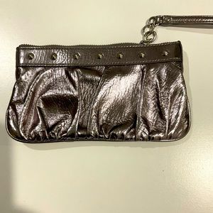 Metallic Express Wristlet, purple/silver w/ studs